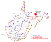 Image to illustrate the location of the Keyser, WV Industrial Park Loaction.