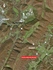 An aerial view of the Fountain, WV Water Plant Building Loaction